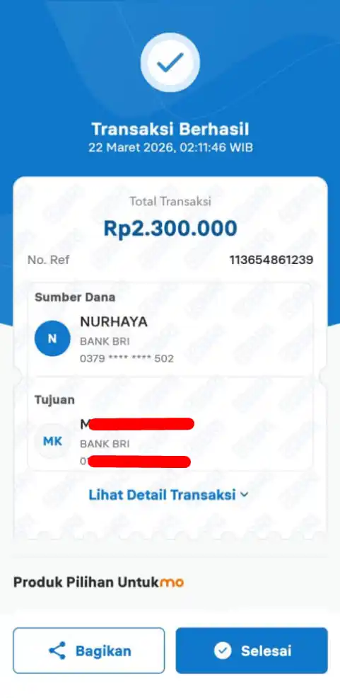 Bukti Transfer